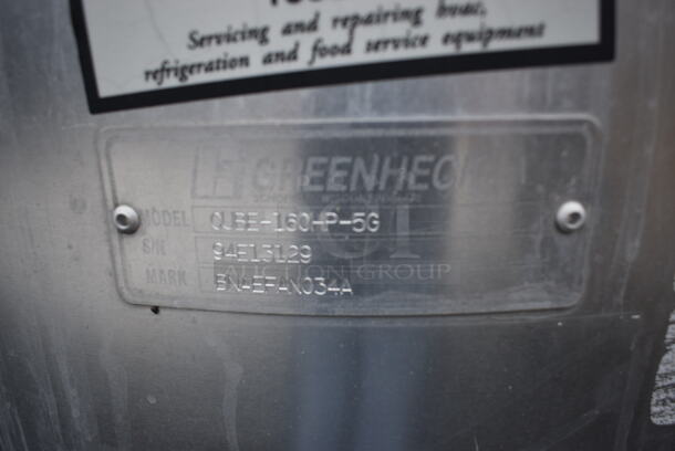 NICE! Greenheck Model CUBE-160HP-5G Metal Commercial Rooftop Mushroom Exhaust Fan. BUYER MUST REMOVE. 30x30x25 - Image 6 of 6
