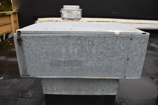 Accu-Aire Model RSF-120-15X Metal Commercial Rooftop Return Air Unit. BUYER MUST REMOVE. 47x47x32