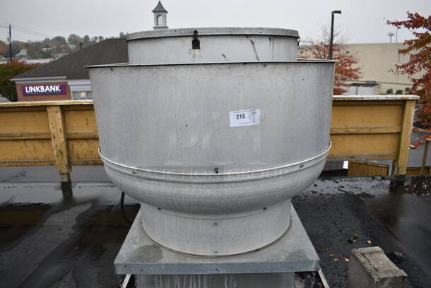 NICE! CaptiveAire Metal Commercial Rooftop Mushroom Exhaust Fan. BUYER MUST REMOVE. 42x42x40 - Image 2 of 6