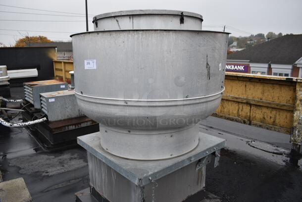 NICE! CaptiveAire Metal Commercial Rooftop Mushroom Exhaust Fan. BUYER MUST REMOVE. 42x42x40 - Image 3 of 6