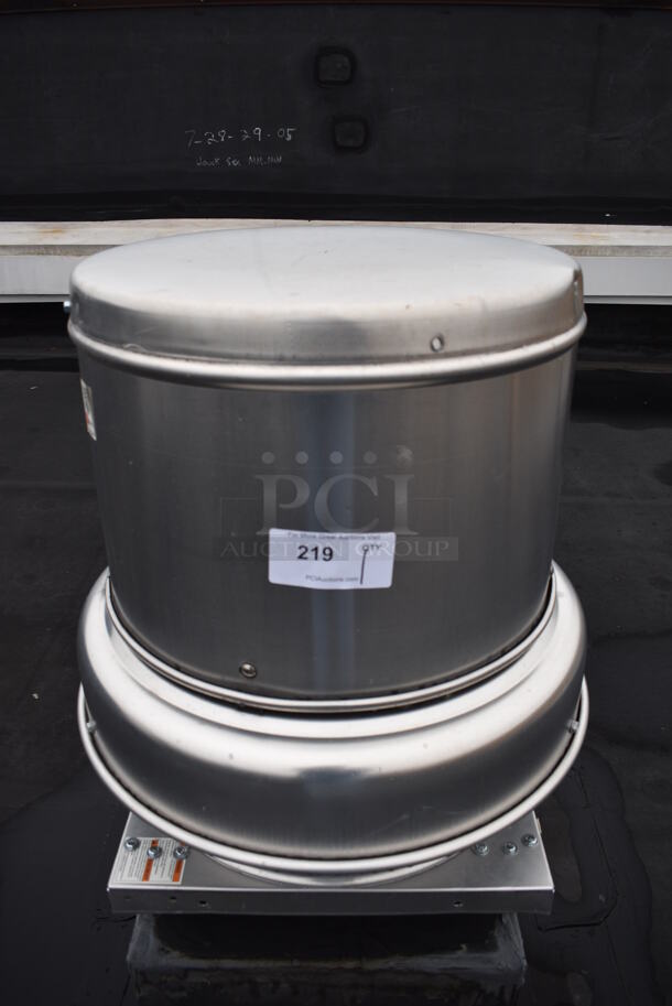 NICE! Dayton Model 4YU92 Metal Commercial Rooftop Mushroom Exhaust Fan. BUYER MUST REMOVE. 24x24x27 - Image 1 of 6