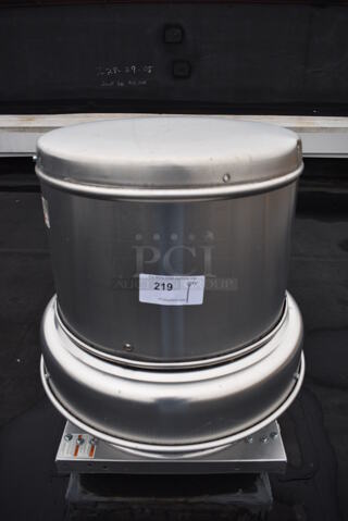 NICE! Dayton Model 4YU92 Metal Commercial Rooftop Mushroom Exhaust Fan. BUYER MUST REMOVE. 24x24x27