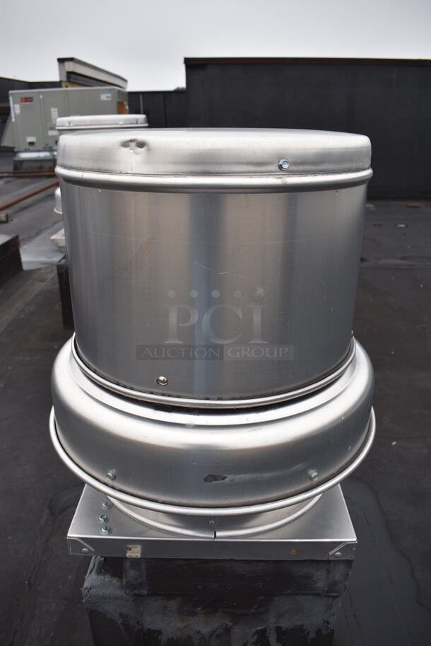 NICE! Dayton Model 4YU92 Metal Commercial Rooftop Mushroom Exhaust Fan. BUYER MUST REMOVE. 24x24x27 - Image 3 of 6