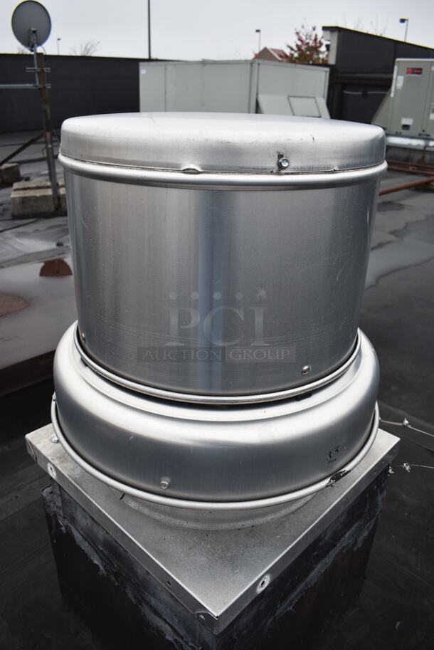 NICE! Dayton Model 4YU93 Metal Commercial Rooftop Mushroom Exhaust Fan. BUYER MUST REMOVE. 24x24x27 - Image 3 of 5