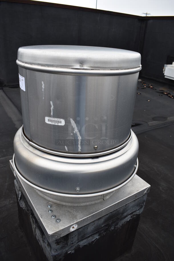 NICE! Dayton Model 4YU93 Metal Commercial Rooftop Mushroom Exhaust Fan. BUYER MUST REMOVE. 24x24x27 - Image 4 of 5