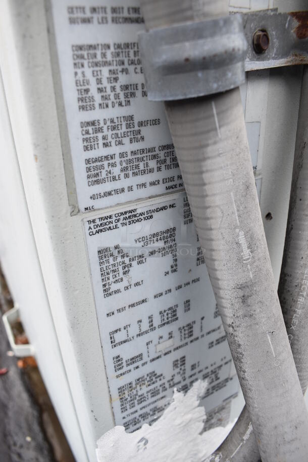 GREAT! Trane Model YCD120B3H0DB Metal Commercial Rooftop Air Conditioner. 208-230 Volts, 3 Phase. BUYER MUST REMOVE. 117x64x49 - Image 6 of 11
