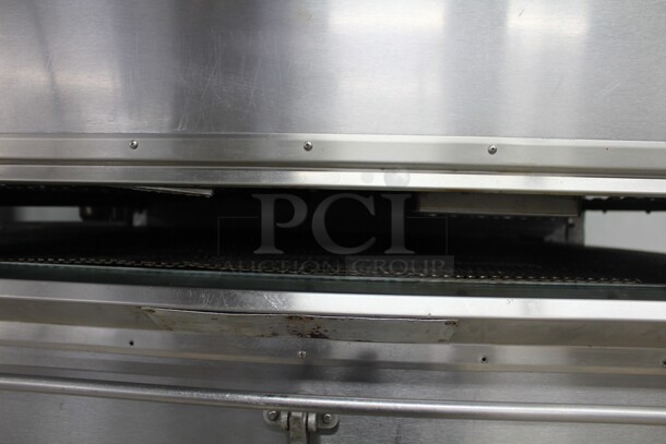AWESOME! Middleby Marshall Model PS360WB Pacesetter Commercial Stainless Steel Natural Gas Double Conveyor Pizza Oven. 90x34.5x82 Working When Removed! 2X Your Bid! - Image 4 of 10