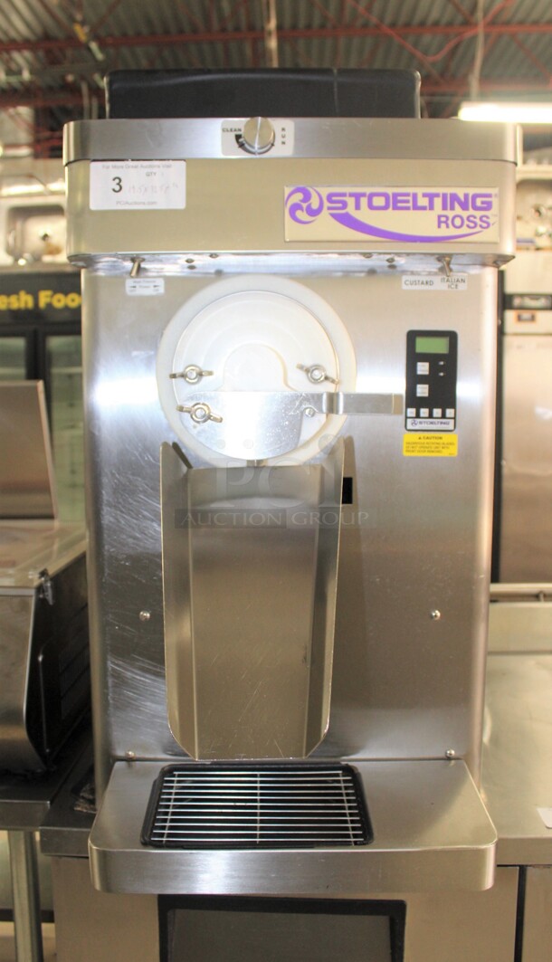WOW! Stoelting Ross Model CF101-388 Commercial Stainless Steel Countertop Custard/Italian Ice/Soft Serve Ice Cream Batch Freezer. 19.5x32.5x36. 208-240V. 60Hz. 1 Phase. Working When Removed!