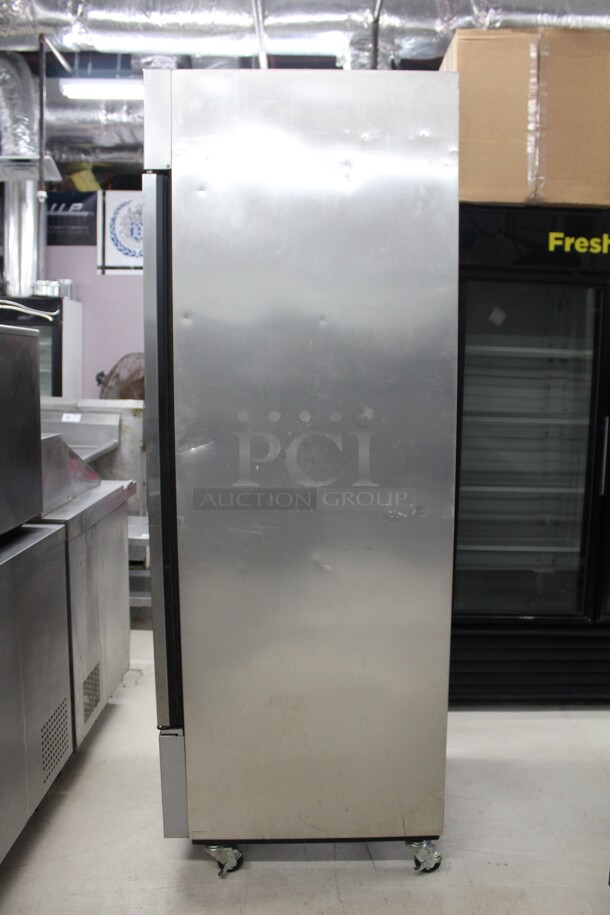 TERRIFIC! True Model T-23F Commercial Stainless Steel Single Door Reach In Freezer On Commercial Casters. 27x30x82. 115V/60Hz. Working When Removed! - Image 4 of 6