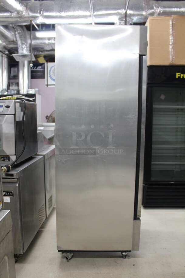 TERRIFIC! True Model T-23F Commercial Stainless Steel Single Door Reach In Freezer On Commercial Casters. 27x30x82. 115V/60Hz. Working When Removed! - Image 6 of 6