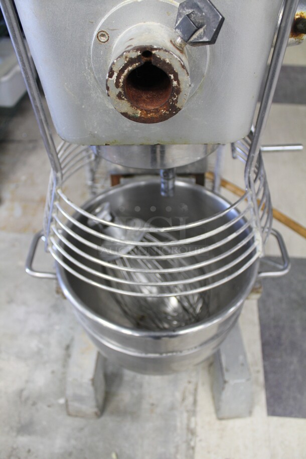 WOAH! Model VFM30B-A Commercial 30qt Planetary Floor Mixer With Safety Cage, Stainless Steel Bowl, And Commercial Whisk Attachment. 21x22x44.5. 110V/60Hz. Working When Removed! - Image 2 of 8