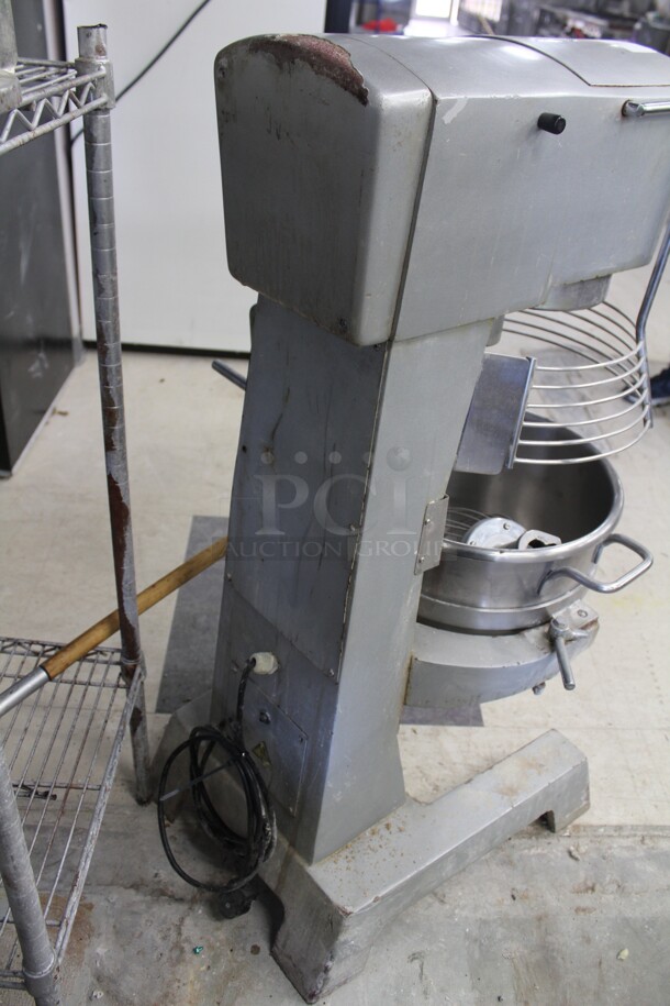 WOAH! Model VFM30B-A Commercial 30qt Planetary Floor Mixer With Safety Cage, Stainless Steel Bowl, And Commercial Whisk Attachment. 21x22x44.5. 110V/60Hz. Working When Removed! - Image 8 of 8