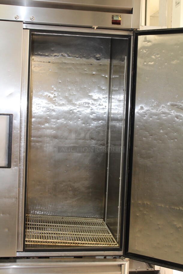 FANTASTIC! True Model TS-49 Commercial Stainless Steel Double Door Reach In Refrigerator/Cooler On Commercial Casters. 54x29.5x83. 115V/60Hz. Working When Removed!  - Image 2 of 9