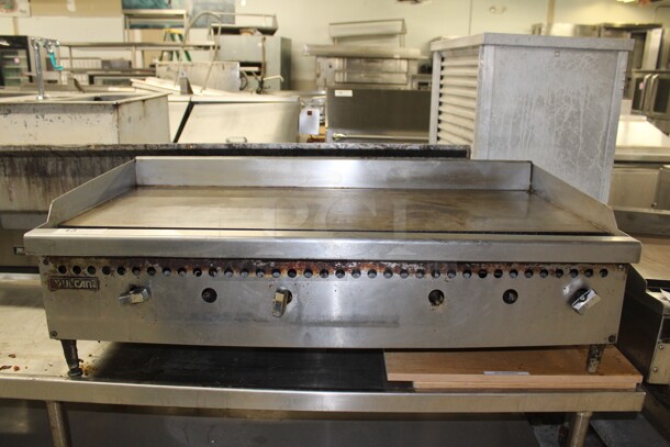 GREAT FIND! Vulcan Commercial Stainless Steel Natural Gas Griddle. 48x27.5x16. Working When Removed!   