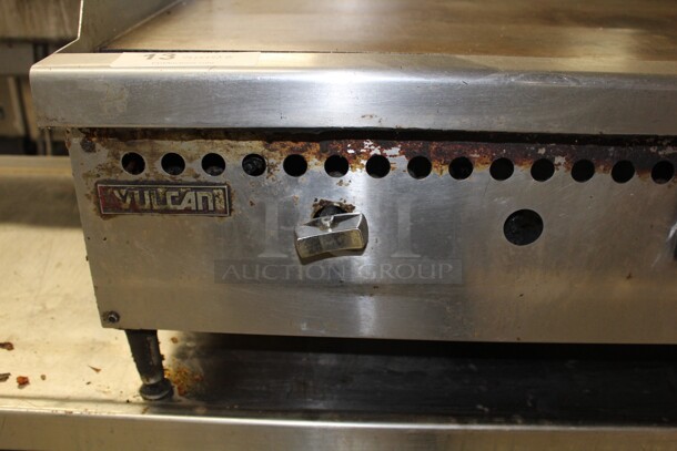 GREAT FIND! Vulcan Commercial Stainless Steel Natural Gas Griddle. 48x27.5x16. Working When Removed!    - Image 3 of 7