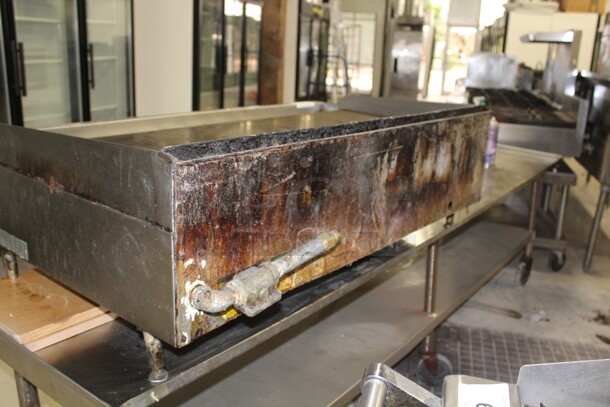 GREAT FIND! Vulcan Commercial Stainless Steel Natural Gas Griddle. 48x27.5x16. Working When Removed!    - Image 6 of 7
