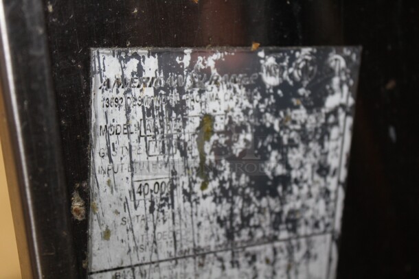 NICE! American Range Model AF 35/50 Commercial Stainless Steel Natural Gas 35-50Lb Floor Fryer On Commercial Casters. 15.5x31x44.5. Working When Removed!  - Image 3 of 8