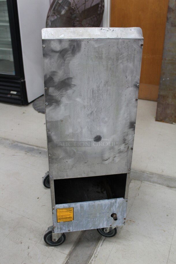 AMAZING! American Range Model AF-35/50 Commercial Stainless Steel Natural Gas 35-50lb Floor Fryer On Commercial Casters. 15.5x31x44.5 Working When Removed!  - Image 6 of 7