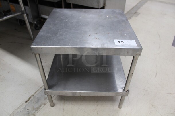 NICE! Commercial Stainless Steel Table With Stainless Steel Undershelf. 20x20x21