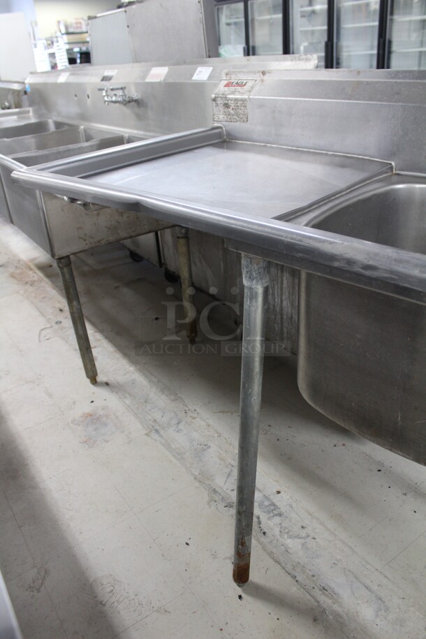 WOW! Eagle Commercial Stainless Steel Three Compartment Sink With Double Drainboards And Two Faucets. 120x29.5x43 - Image 5 of 10