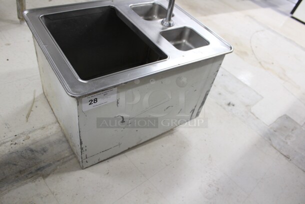 GREAT FIND! Commercial Stainless Steel Drop In Sink With Water Dispenser. 19x24x15 - Image 3 of 5