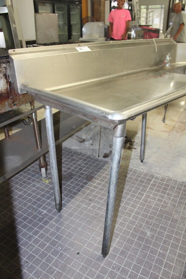 FANTASTIC! Commercial Stainless Steel Left Side Dirty Dish Table With Sink And Faucet. 71.5x31x44 - Image 2 of 5