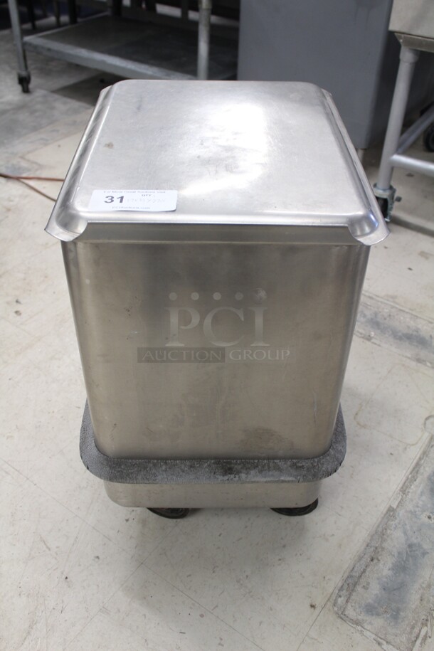 FABULOUS FIND! Commercial Stainless Steel Ingredient Bin On Commercial Casters. 17x21x27.5. 