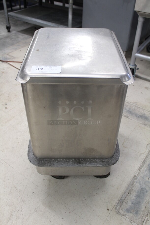 FABULOUS FIND! Commercial Stainless Steel Ingredient Bin On Commercial Casters. 17x21x27.5.  - Image 1 of 5