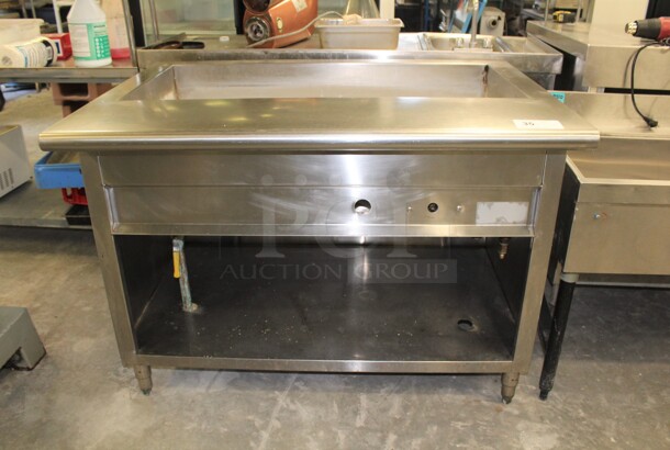AMAZING! Commercial Stainless Steel Ice Well With Drain. 48x34.5x69
