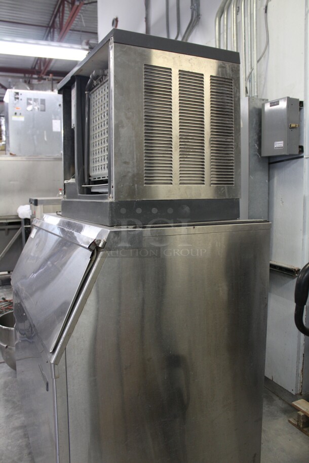 WOW! Scotsman Model CME1056AS-32F Commercial Stainless Steel Air Cooled Ice Maker With Ice Bin. 48x34x77. 208-230V. 60Hz. Working When Removed! - Image 3 of 10