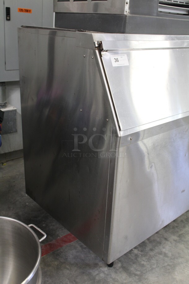 WOW! Scotsman Model CME1056AS-32F Commercial Stainless Steel Air Cooled Ice Maker With Ice Bin. 48x34x77. 208-230V. 60Hz. Working When Removed! - Image 9 of 10