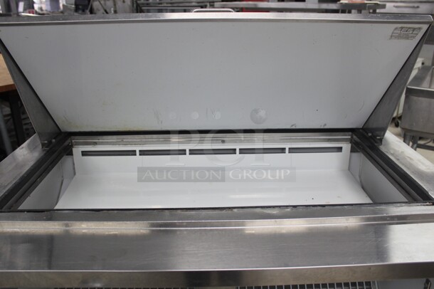 NICE! Entree Model S48-MT Commercial Stainless Steel Mega Top Sandwich/Salad Prep Cooler/Refrigerator On Commercial Casters. 48x32x43. 115V/60Hz. Working When Removed! - Image 4 of 7