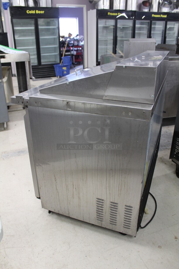 NICE! Entree Model S48-MT Commercial Stainless Steel Mega Top Sandwich/Salad Prep Cooler/Refrigerator On Commercial Casters. 48x32x43. 115V/60Hz. Working When Removed! - Image 5 of 7