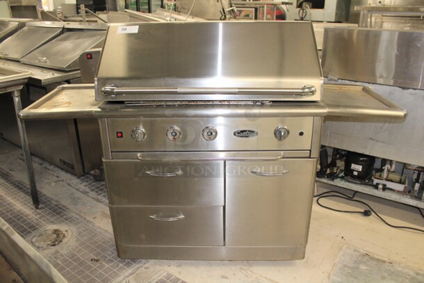 WOW! Capital Commercial Stainless Steel LP Gas Grill With 3 Drawers. 72x28x48. Working When Pulled!   - Image 1 of 11