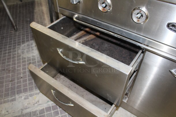 WOW! Capital Commercial Stainless Steel LP Gas Grill With 3 Drawers. 72x28x48. Working When Pulled!   - Image 3 of 11