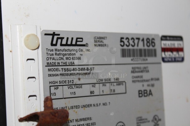 FANTASTIC! True Model TSSU-60-24M-B-ST Commercial Stainless Steel Mega Top Sandwich/Salad Prep Cooler/Refrigerator On Commercial Casters. 60x34x44. 115V/60Hz. Working When Removed!  - Image 3 of 9
