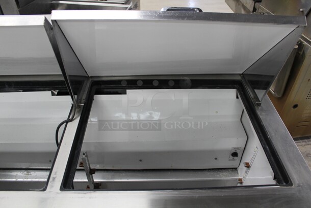 FANTASTIC! True Model TSSU-60-24M-B-ST Commercial Stainless Steel Mega Top Sandwich/Salad Prep Cooler/Refrigerator On Commercial Casters. 60x34x44. 115V/60Hz. Working When Removed!  - Image 4 of 9