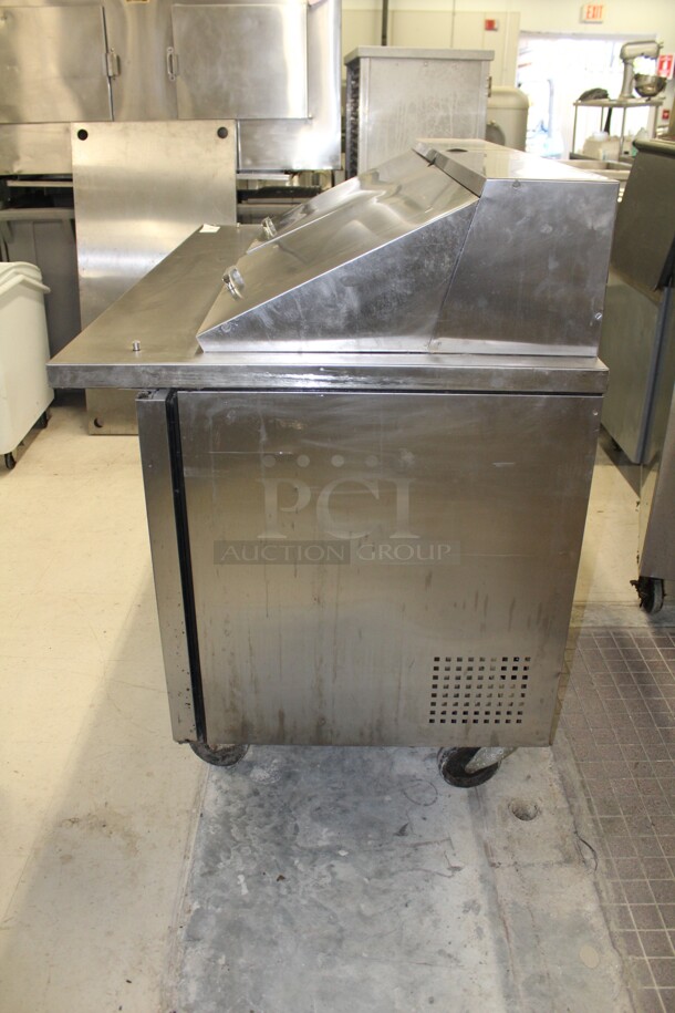 FANTASTIC! True Model TSSU-60-24M-B-ST Commercial Stainless Steel Mega Top Sandwich/Salad Prep Cooler/Refrigerator On Commercial Casters. 60x34x44. 115V/60Hz. Working When Removed!  - Image 6 of 9