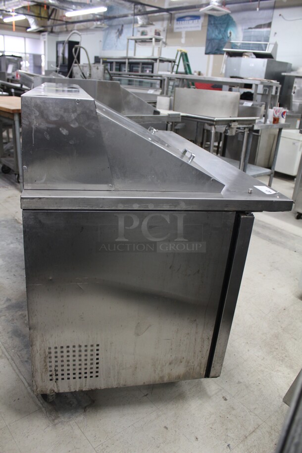 FANTASTIC! True Model TSSU-60-24M-B-ST Commercial Stainless Steel Mega Top Sandwich/Salad Prep Cooler/Refrigerator On Commercial Casters. 60x34x44. 115V/60Hz. Working When Removed!  - Image 9 of 9