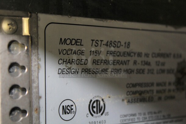 FABULOUS! Turbo Air Model TST-48SD-18 Commercial Stainless Steel Mega Top Sandwich/Salad Prep Cooler/Refrigerator On Commercial Casters. 48x34x44 - Image 4 of 8