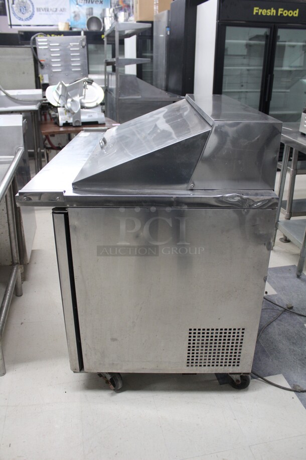 FABULOUS! Turbo Air Model TST-48SD-18 Commercial Stainless Steel Mega Top Sandwich/Salad Prep Cooler/Refrigerator On Commercial Casters. 48x34x44 - Image 6 of 8