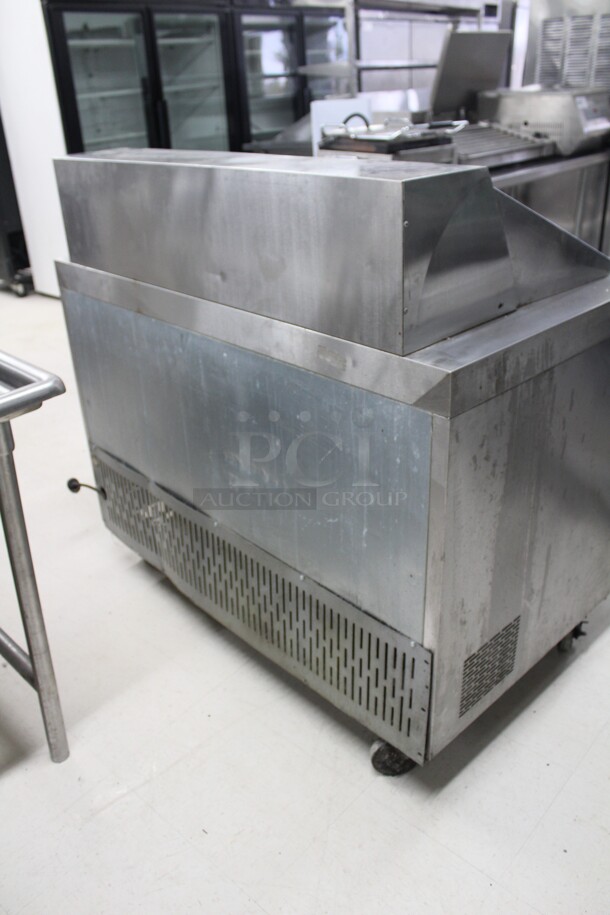 SUPER FIND! Ascend Model JMP-4818 Commercial Stainless Steel Mega Top Sandwich/Salad Prep Cooler/Refrigerator. 48x34x44. 115V/60Hz. Working When Removed! - Image 5 of 6