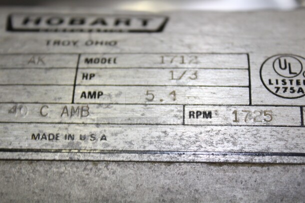 FABULOUS! Hobart Model 1712 Commercial Stainless Steel Countertop Meat/Cheese Slicer. 22x18x25. 115V/60Hz. Working When Removed!  - Image 4 of 9