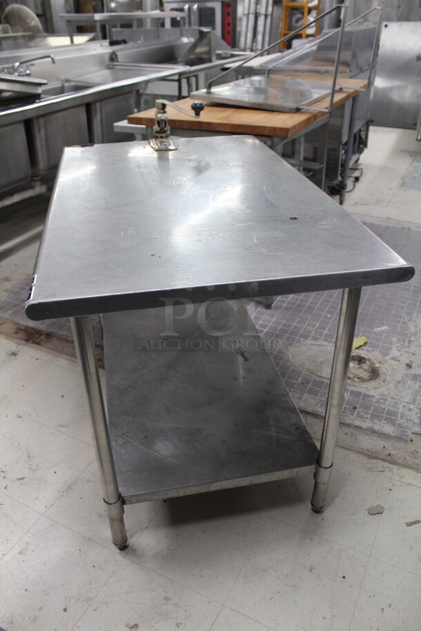 FABULOUS! Commercial Stainless Steel Work Table With Stainless Steel Undershelf And Commercial  Can Opener. 50x30x34 - Image 3 of 4