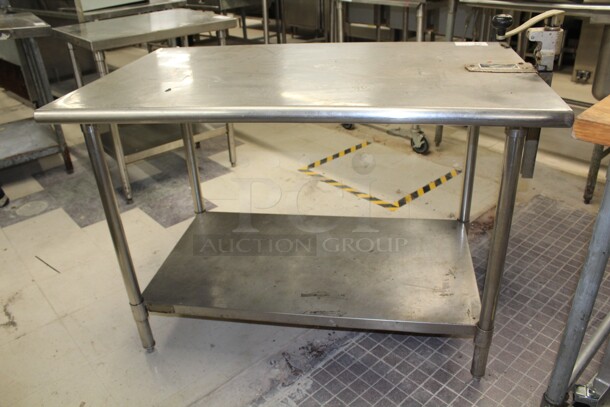 FABULOUS! Commercial Stainless Steel Work Table With Stainless Steel Undershelf And Commercial  Can Opener. 50x30x34 - Image 4 of 4