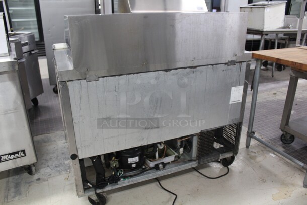 FANTASTIC! Migali Model C-SP48-18BT Commercial Stainless Steel Mega Top Sandwich/Salad Prep Cooler/Refrigerator On Commercial Casters. 48.5x36.5x47. Working When Removed! - Image 6 of 7