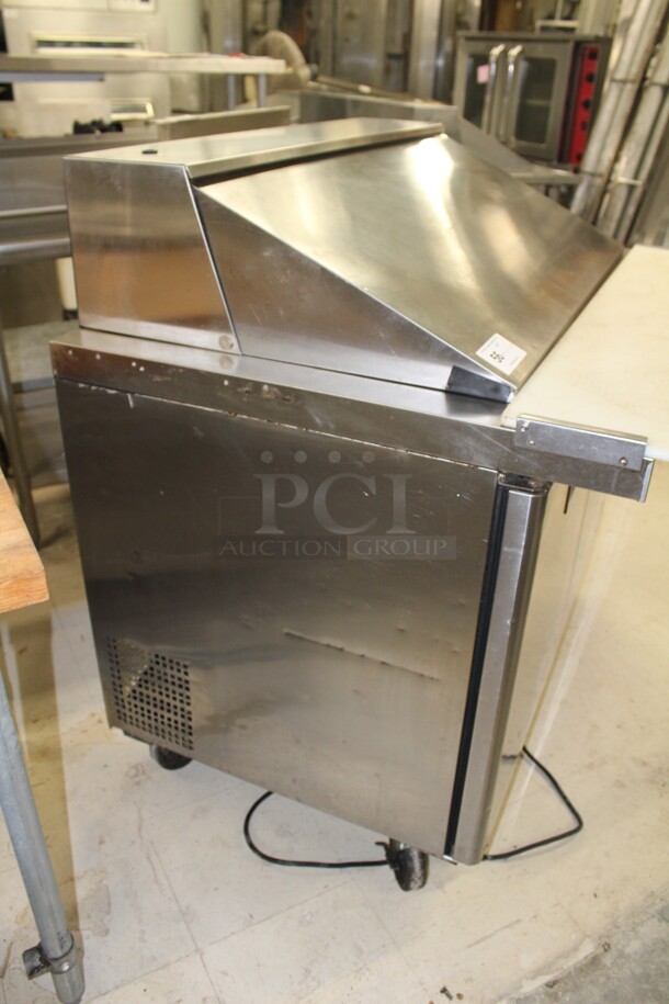 FANTASTIC! Migali Model C-SP48-18BT Commercial Stainless Steel Mega Top Sandwich/Salad Prep Cooler/Refrigerator On Commercial Casters. 48.5x36.5x47. Working When Removed! - Image 7 of 7