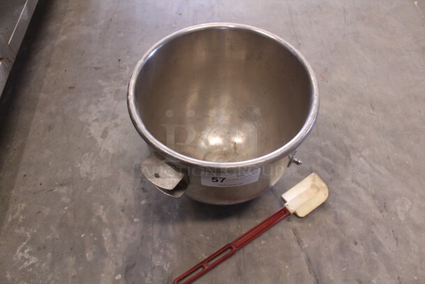 AWESOME! Commercial Stainless Steel 20qt Mixer Bowl And Spatula. 17.5x14x11.5 - Image 2 of 2