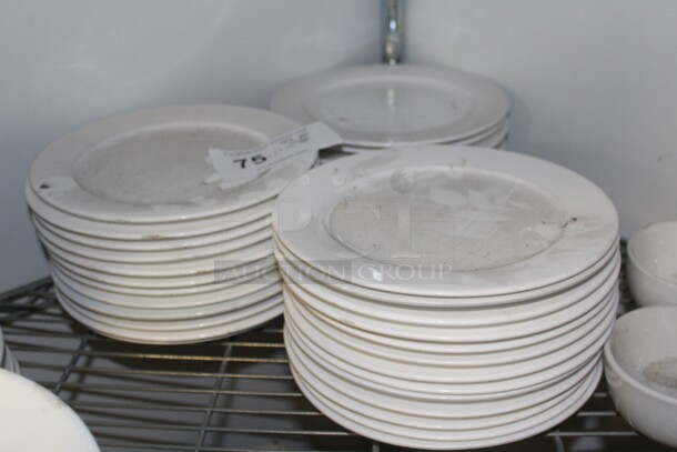 36 White Plates. 9x9x1. 36X Your Bid! 