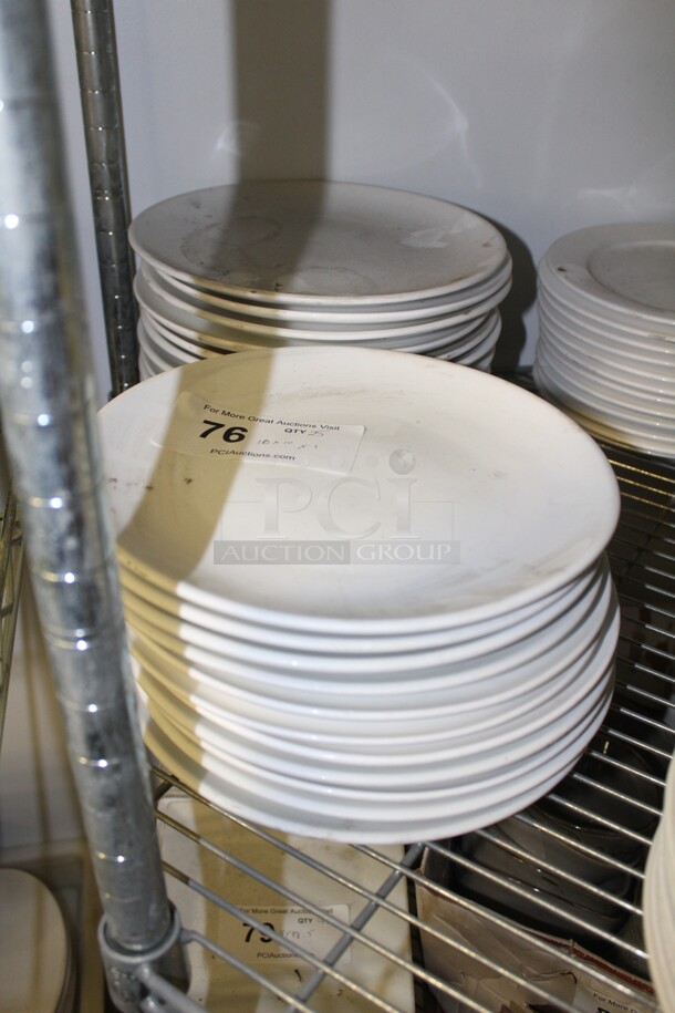 25 White Plates. 10x10x1. 10X Your Bid! 